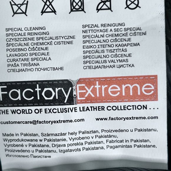 Factory Extreme Leather Studded Black Jacket Women's Size Small - Picture 6 of 12